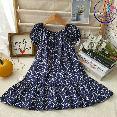 Váy chun cổ đuôi cá size 7-10-kidsky-bán sỉ Váy chun cổ đuôi cá size 7-10 Váy chun cổ đuôi cá size 7-10-VÁY XUÂN HÈ BÉ GÁI